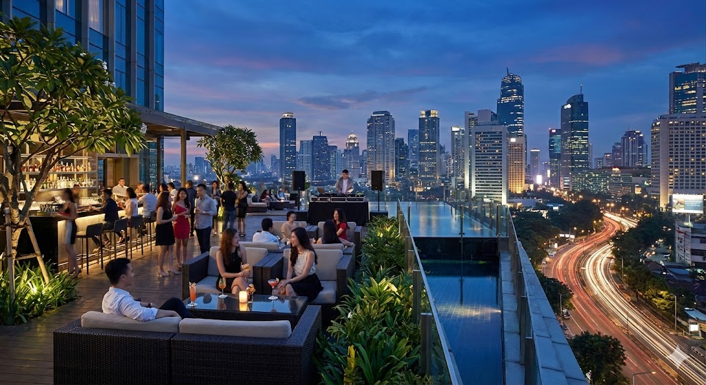 5 Rooftop Bar dengan View Pencakar Langit Terbaik di Jakarta